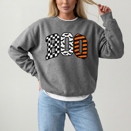 Painted Boo Crewneck Sweatshirt - MTO