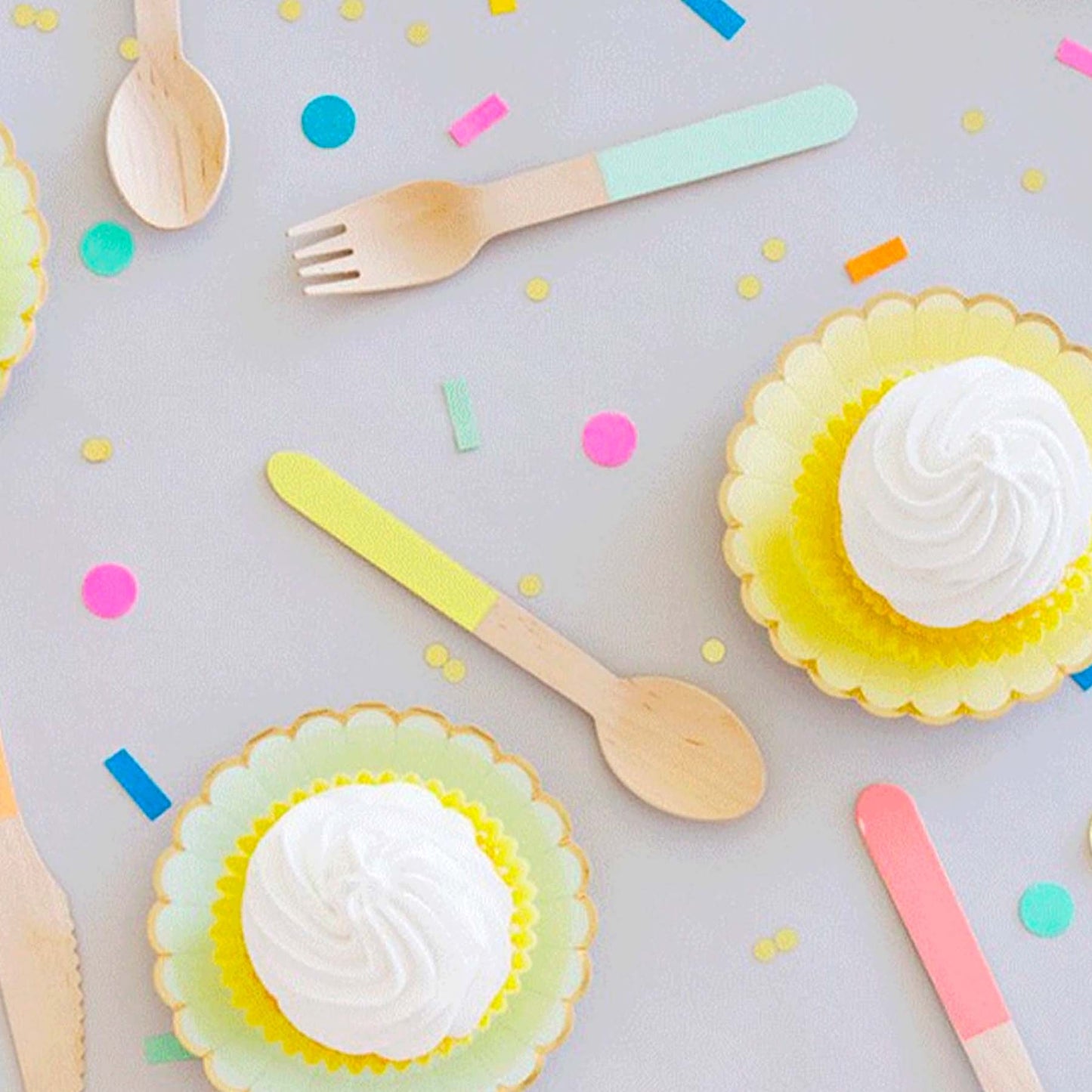 Yellow Wooden Utensil Set – 24ct | ON SALE!!