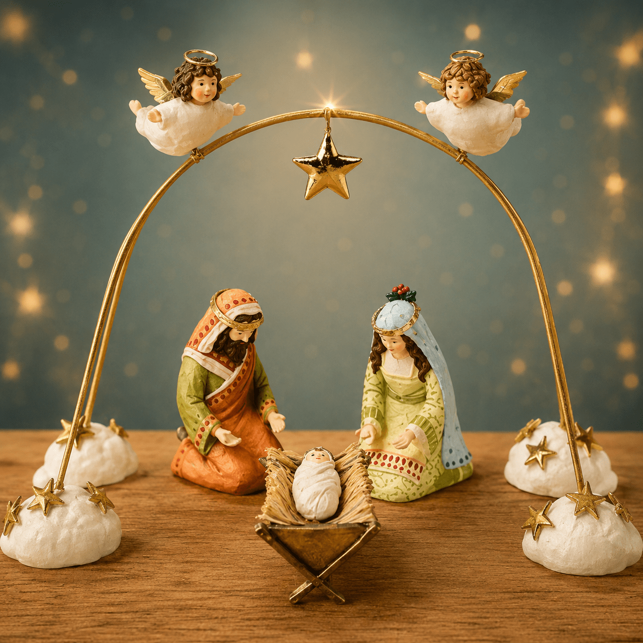 Patience Brewster Nativity Cherub Angels Arch Set, Set of 4 *NEW*