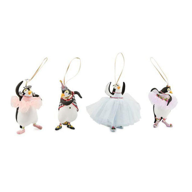 Patience Brewster Penguins En Pointe Ornaments, Set of 4 *NEW*