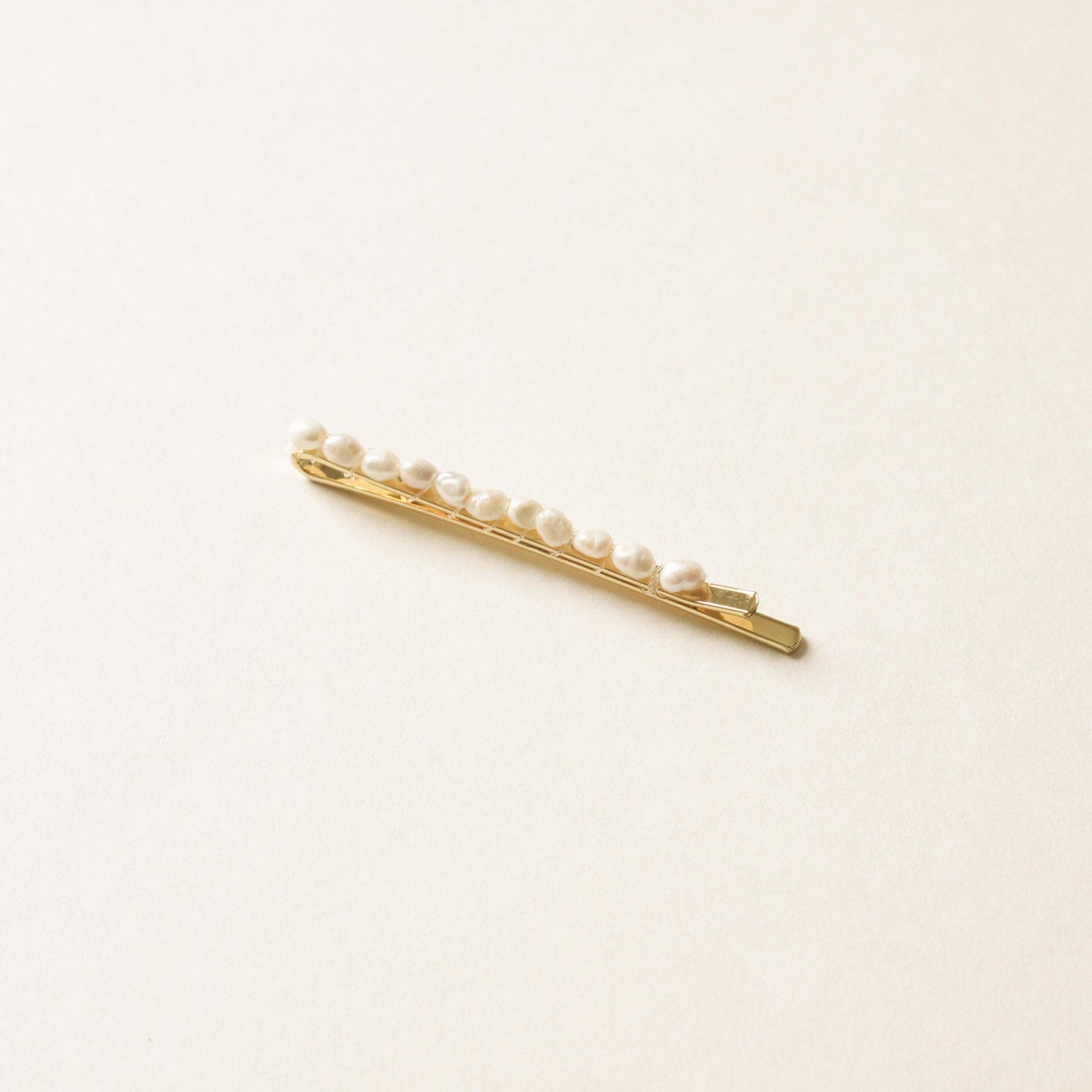 Freshwater Pearl Beaded Metal Hair Bobby Pins | Set of 4