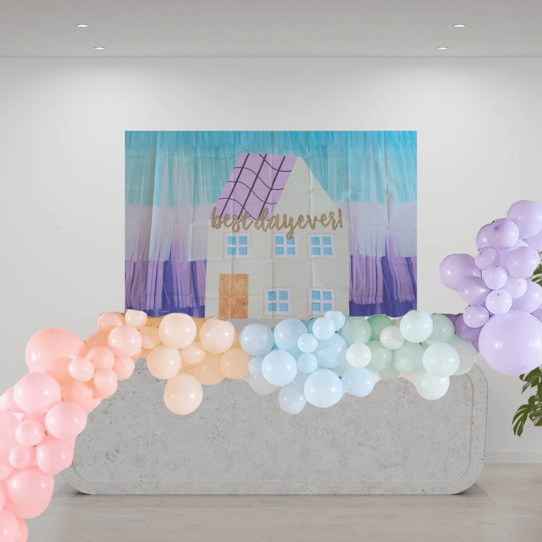 Peppa Pig House Vinyl Backdrop