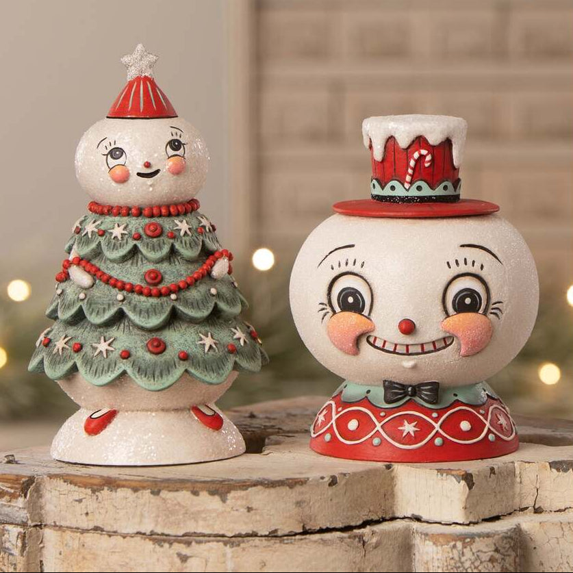 Peppermint Snow Beau Container by Johanna Parker for Bethany Lowe Designs