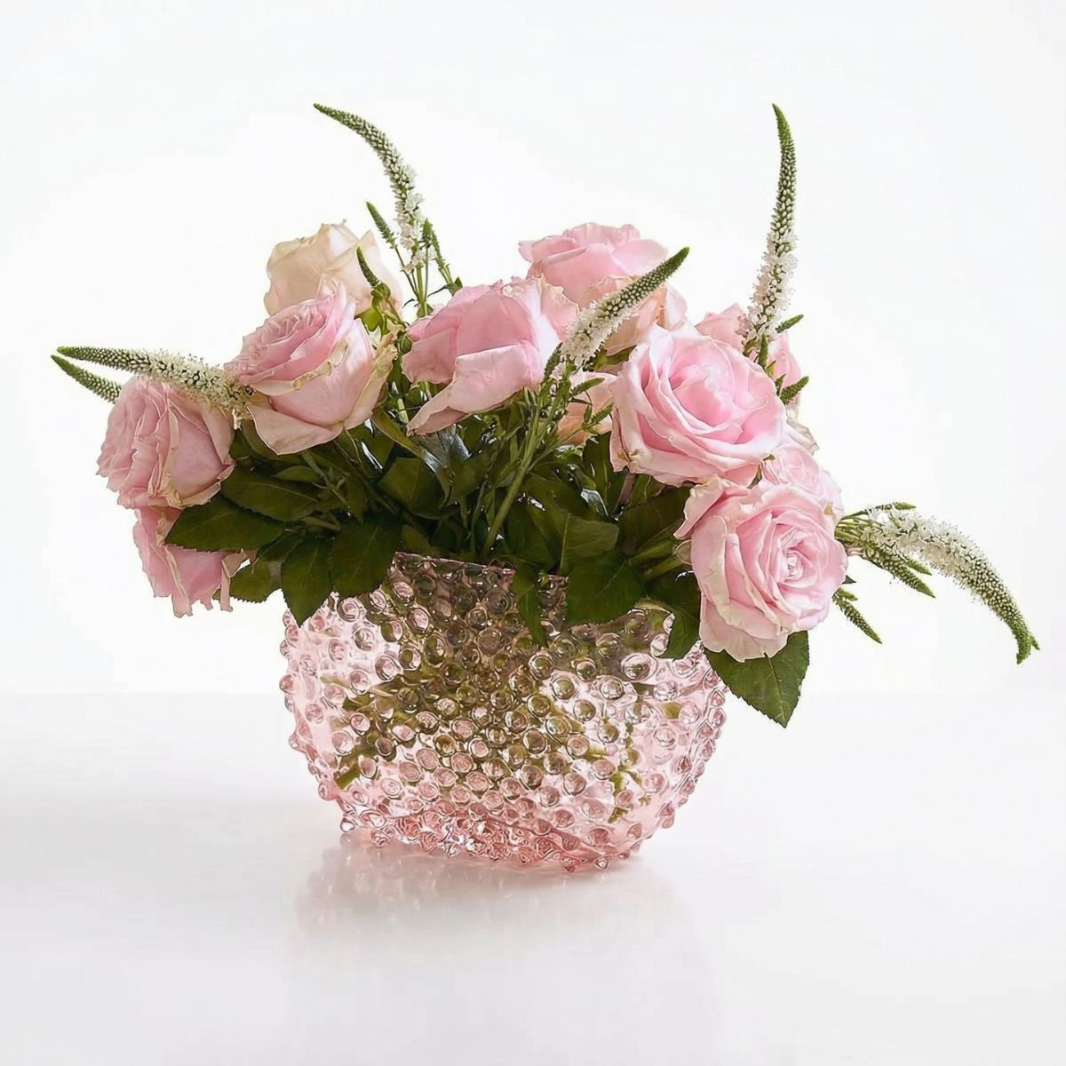 Hobnail Vase - Optic - Petal Pink