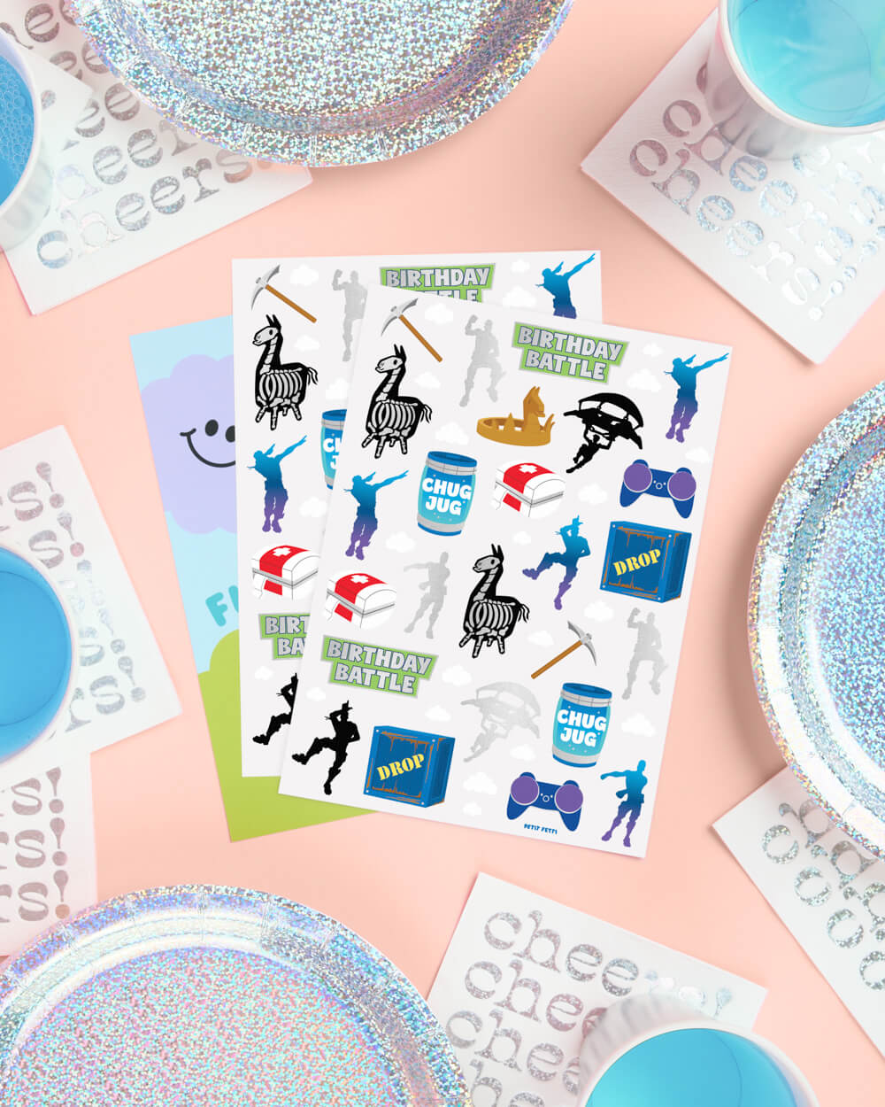 Birthday Battle Tats - 50 temporary tattoos