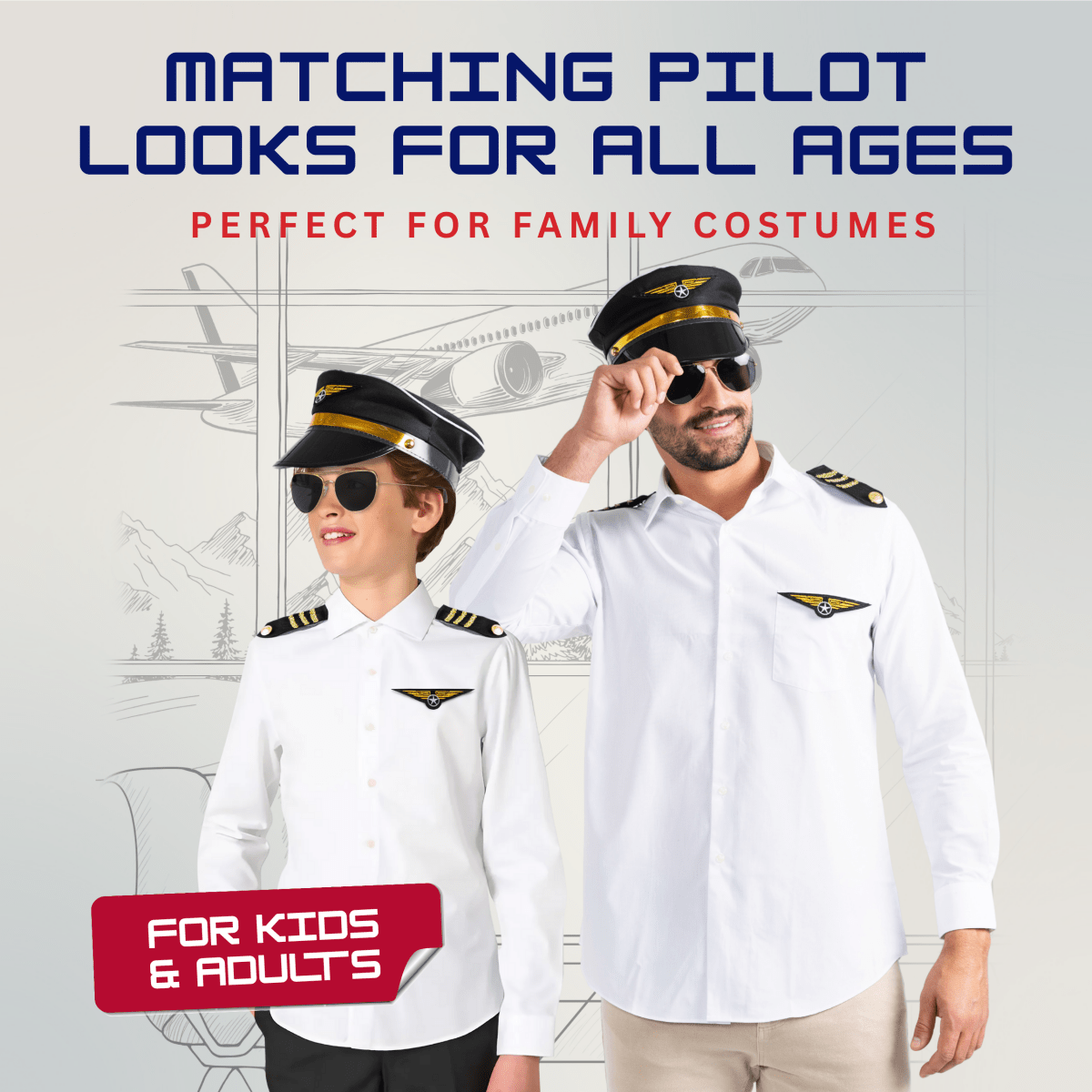 Pilot Accessory Costume Set