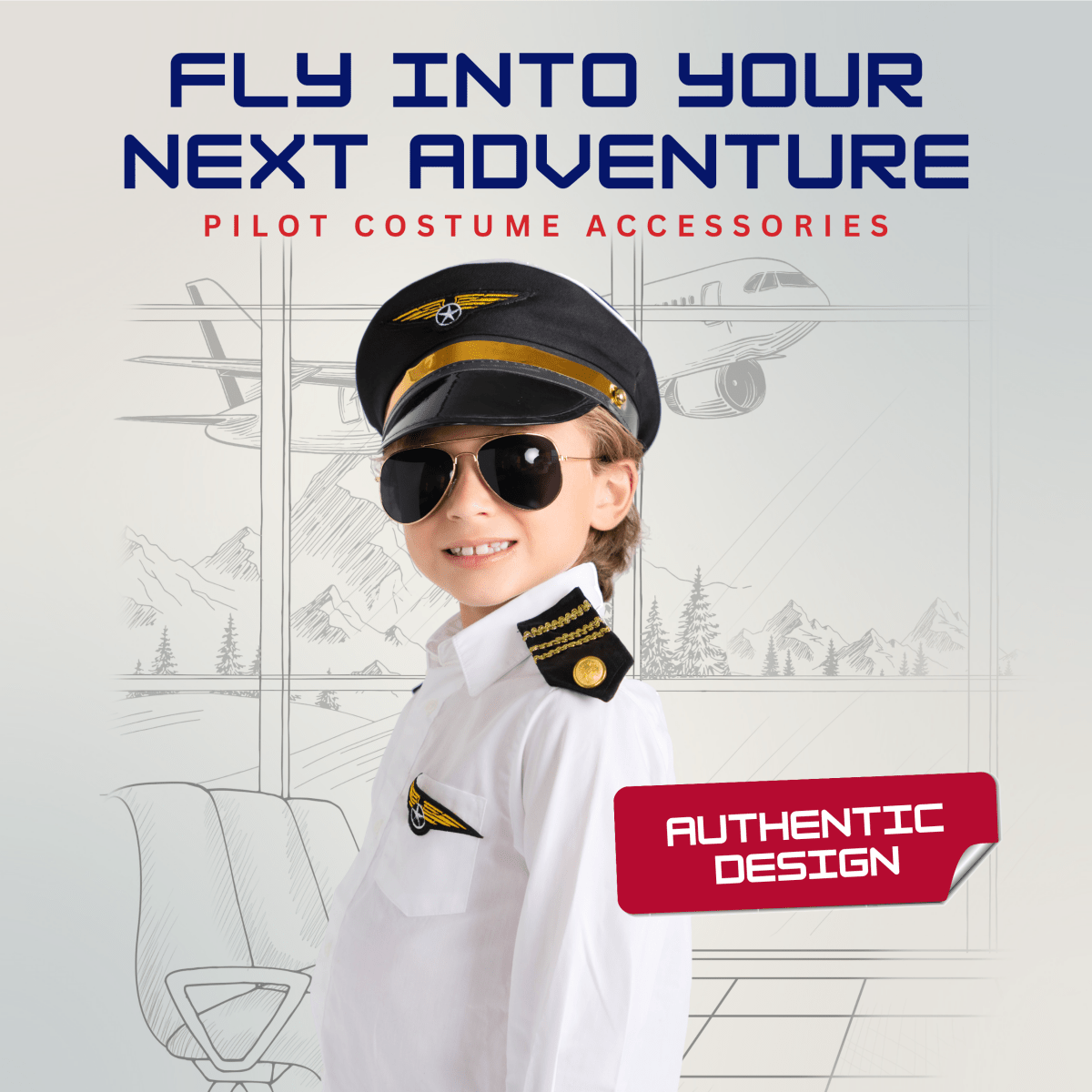 Pilot Accessory Costume Set