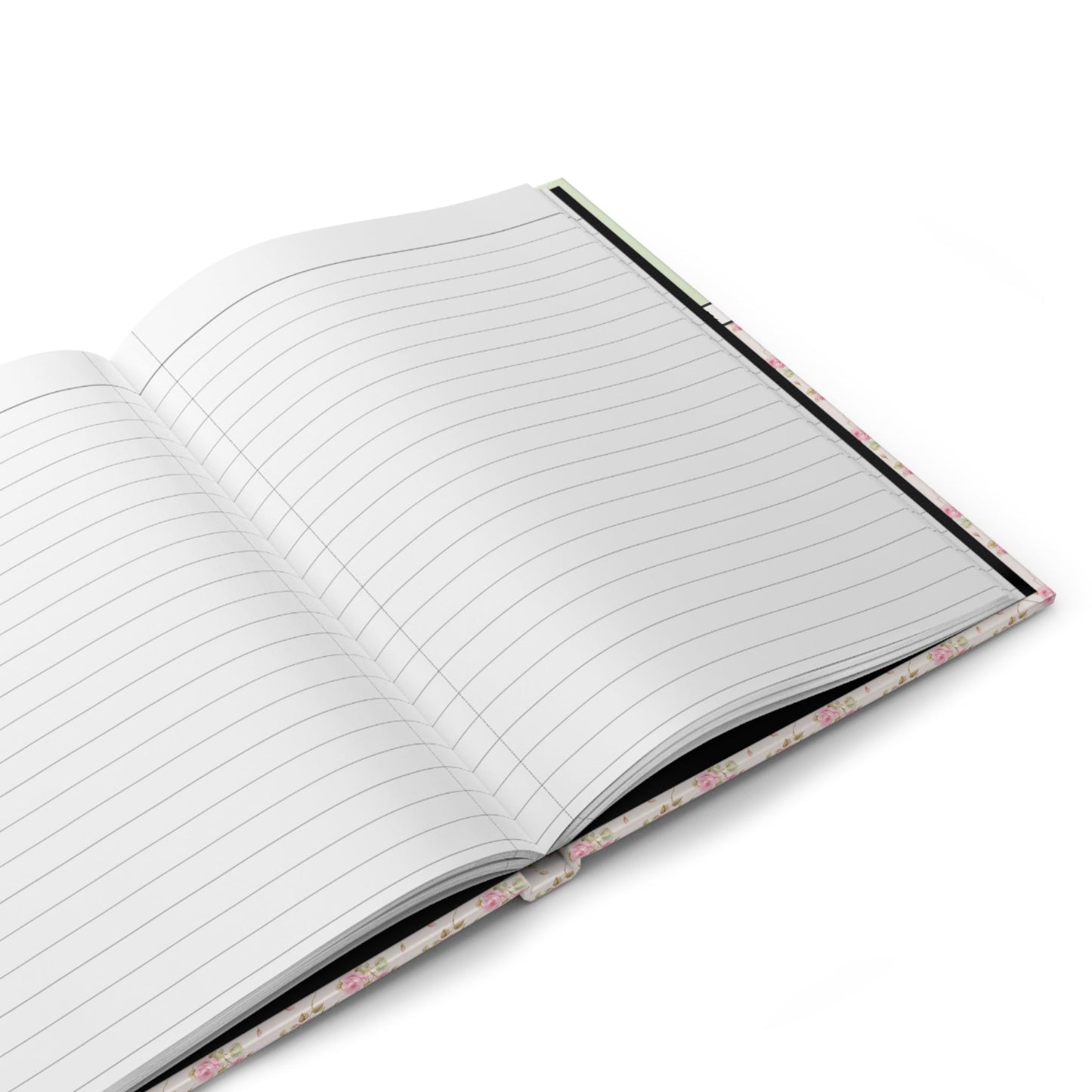 Pink Floral Notebook with Initial and Bows: R
