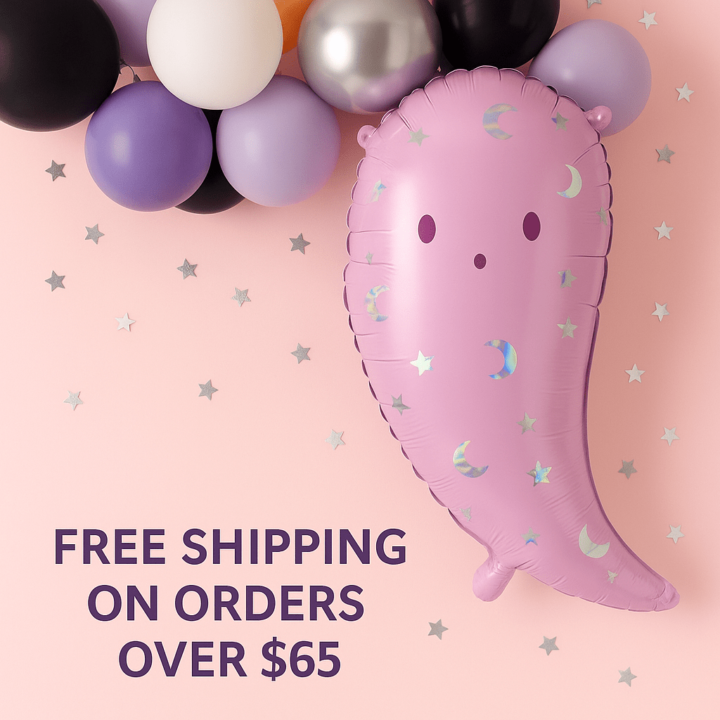 Pink Ghost Balloon – 14 x 24" Holographic Halloween Decor | Ellie’s Party Supply