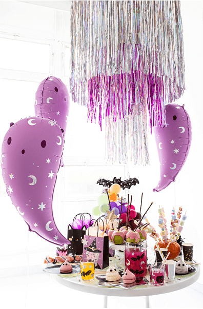 Pink Ghost Balloon – 14 x 24" Holographic Halloween Decor | Ellie’s Party Supply