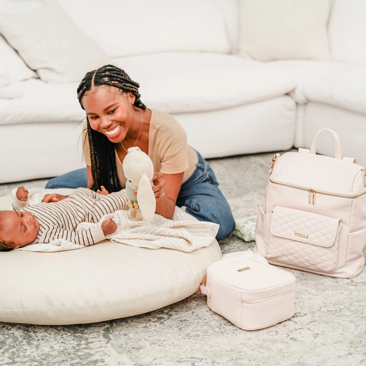 Signature Diaper Bag Pastel Pink