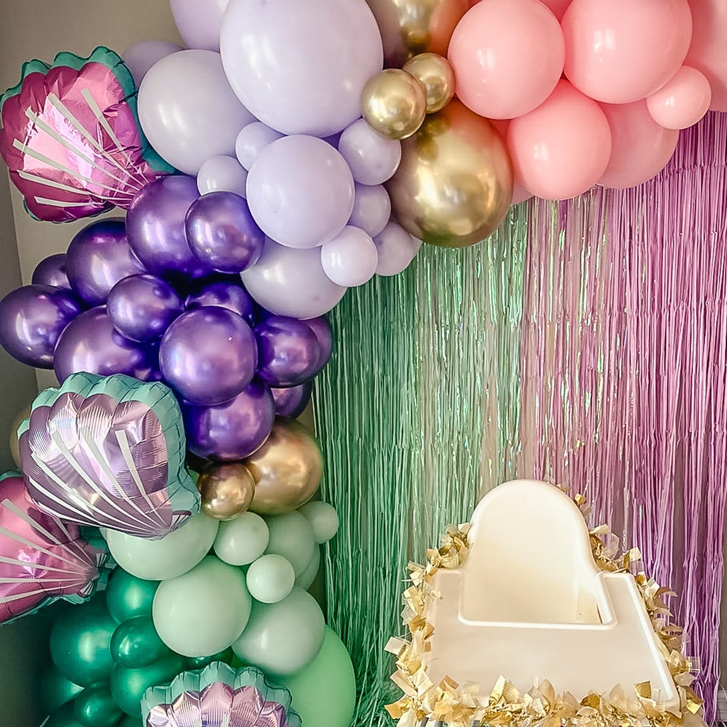 Pink & Purple Seashell Foil Balloons – 2 Pack | Ellie’s Party Supply