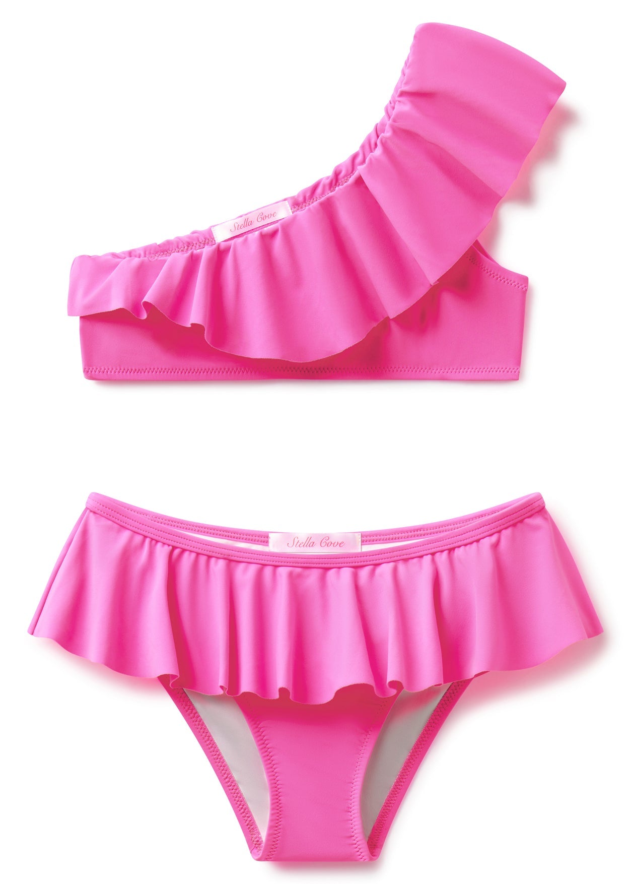 Pink One Shoulder Bikini