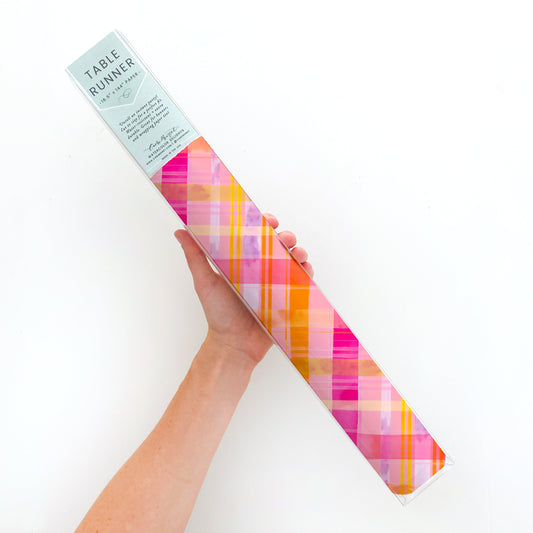 Pinksgiving Plaid Table Runner