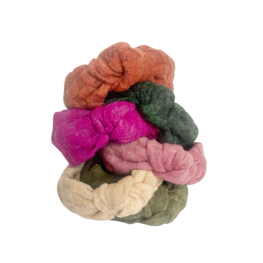 Checkered Textured Knit Knotted Headbands