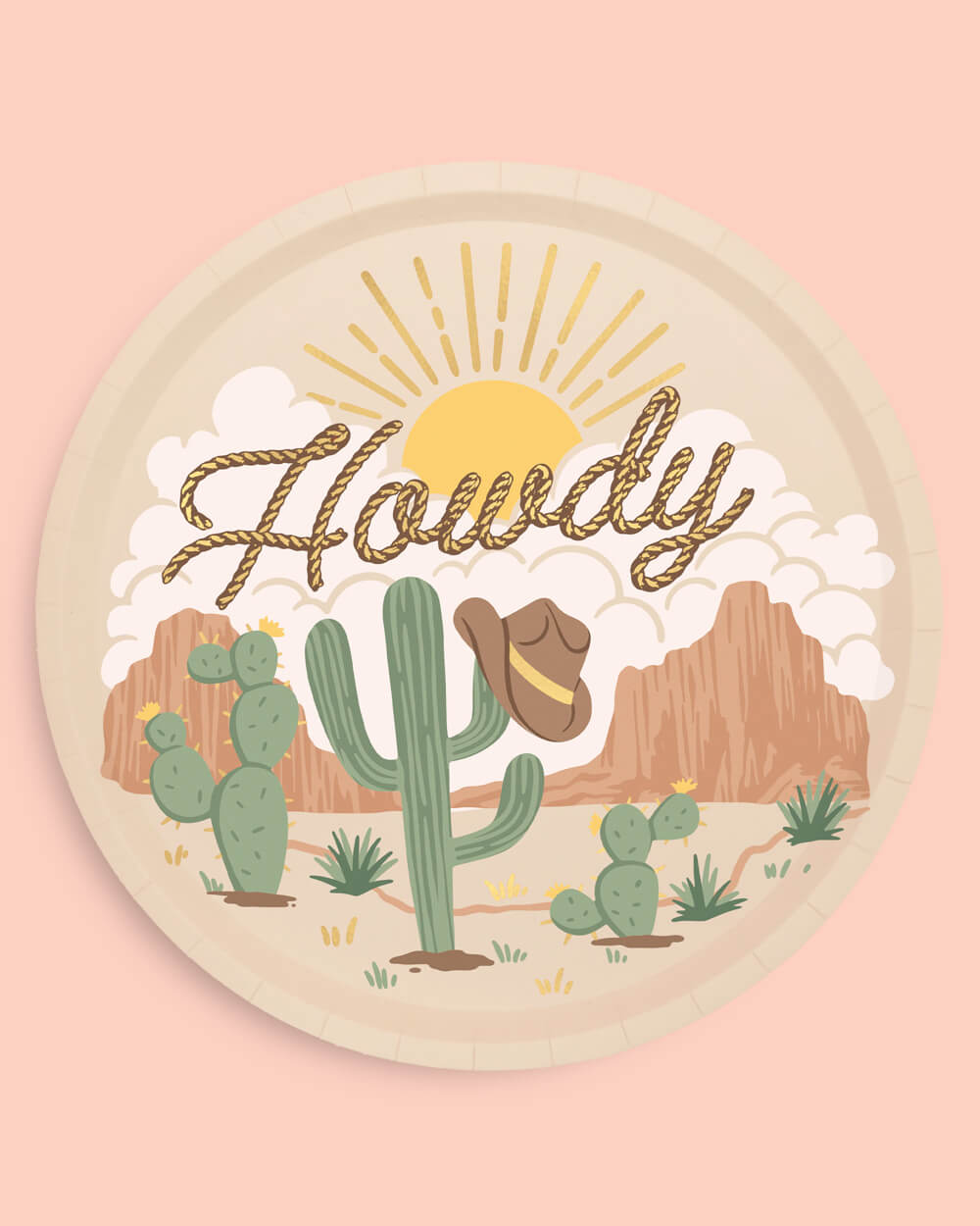 Wild Wild West Plates - 12 paper plates