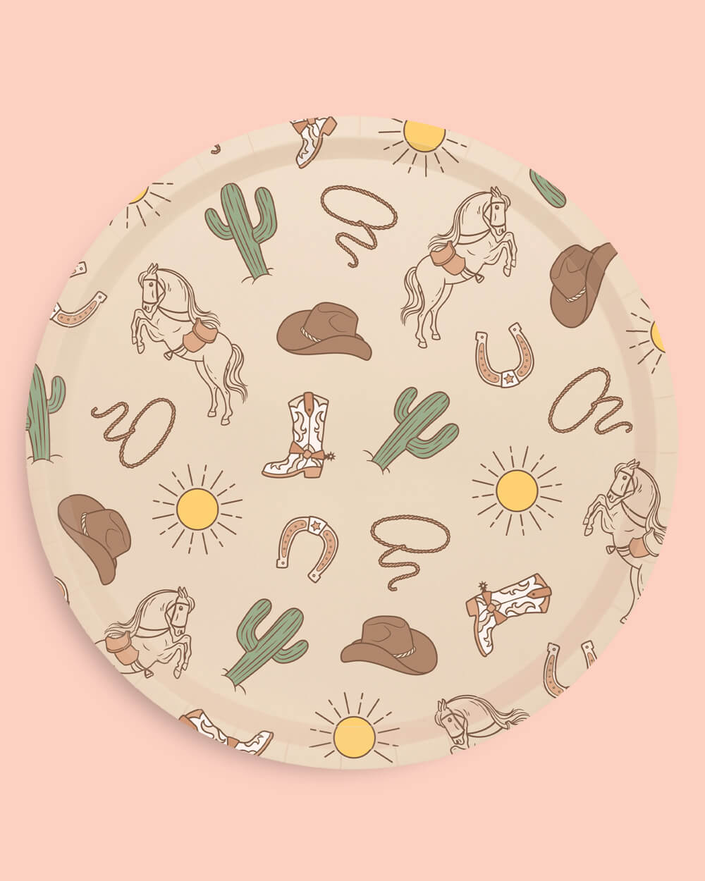 Wild Wild West Plates - 12 paper plates