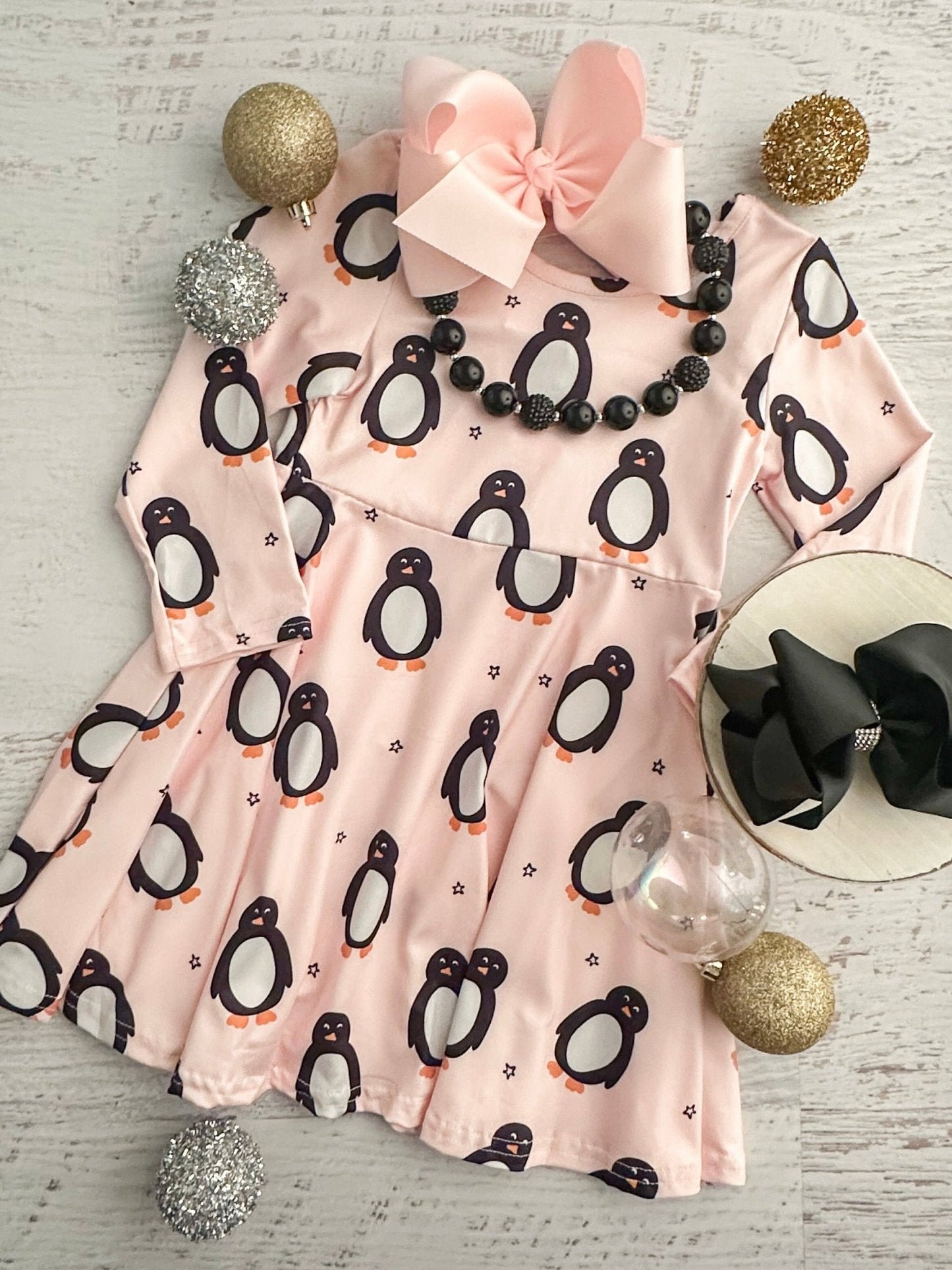 Polar Penguins Twirl Dress