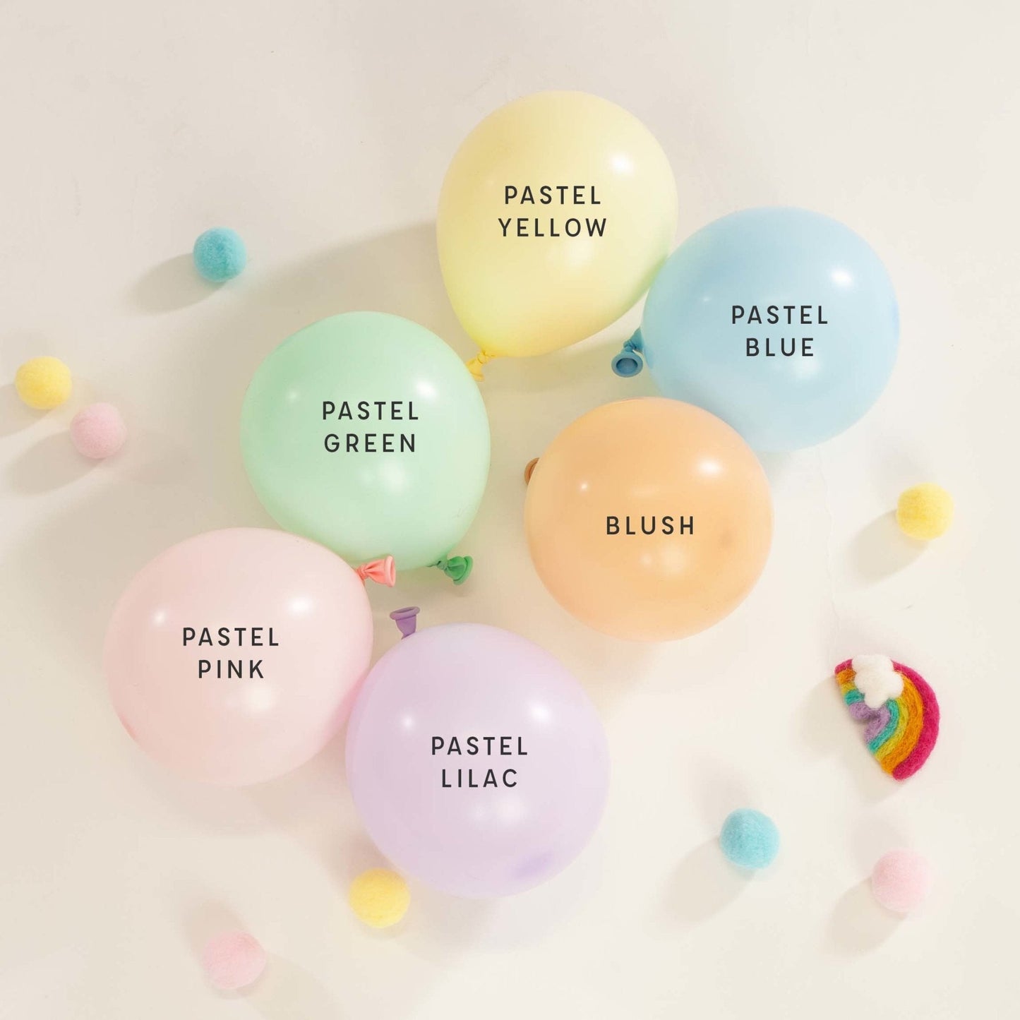 Premium Pastel Pink Latex Balloon Cluster (5", 11” and 17”)
