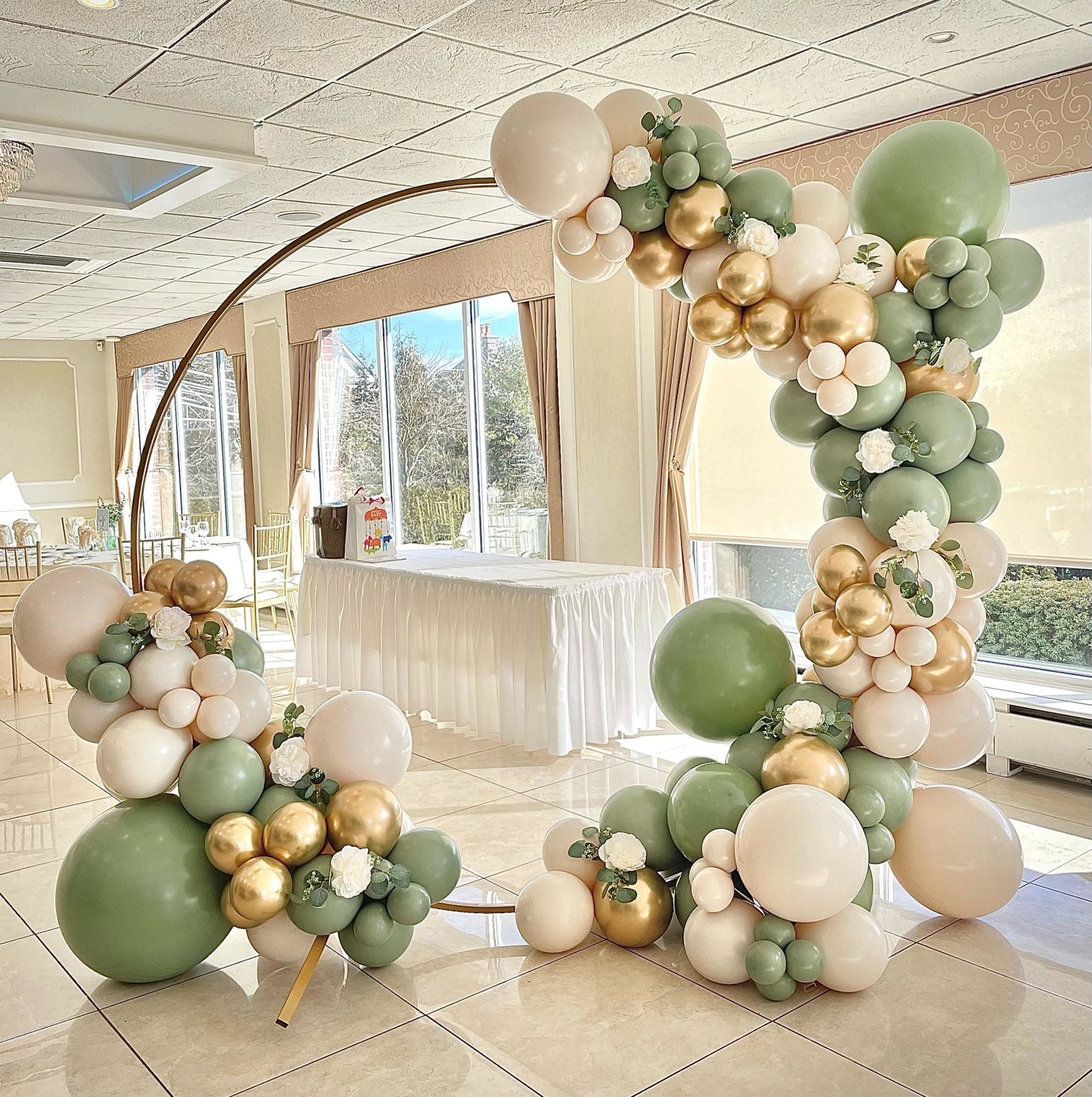 Premium Sage Green Latex Balloon Cluster (5", 11” and 17”)