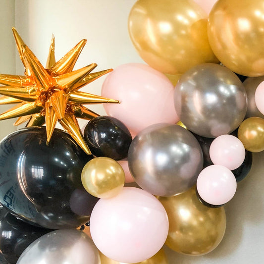 Premium Silver Latex Balloon Cluster (5", 11” and 17”)