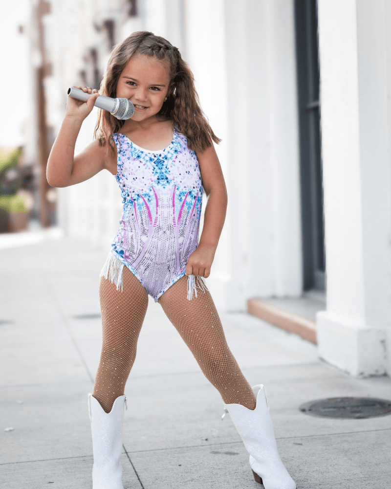 Pop Star Lover Tassle Leotard Costume