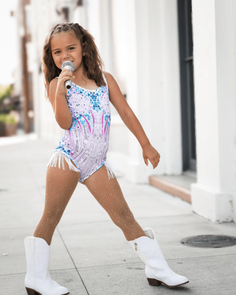 Pop Star Lover Tassle Leotard Costume