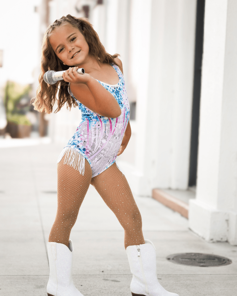 Pop Star Lover Tassle Leotard Costume