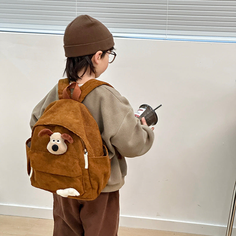 Adorable Cartoon Dog Plush Backpack For Kindergarten Kids