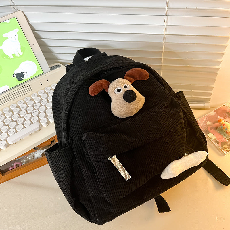 Adorable Cartoon Dog Plush Backpack For Kindergarten Kids