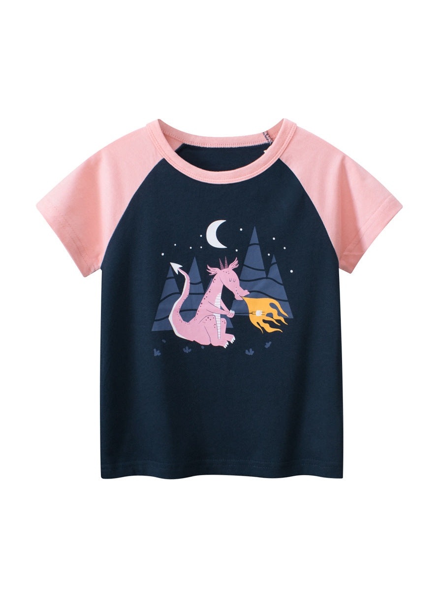 Cartoon Dragon Girls’ T-Shirt