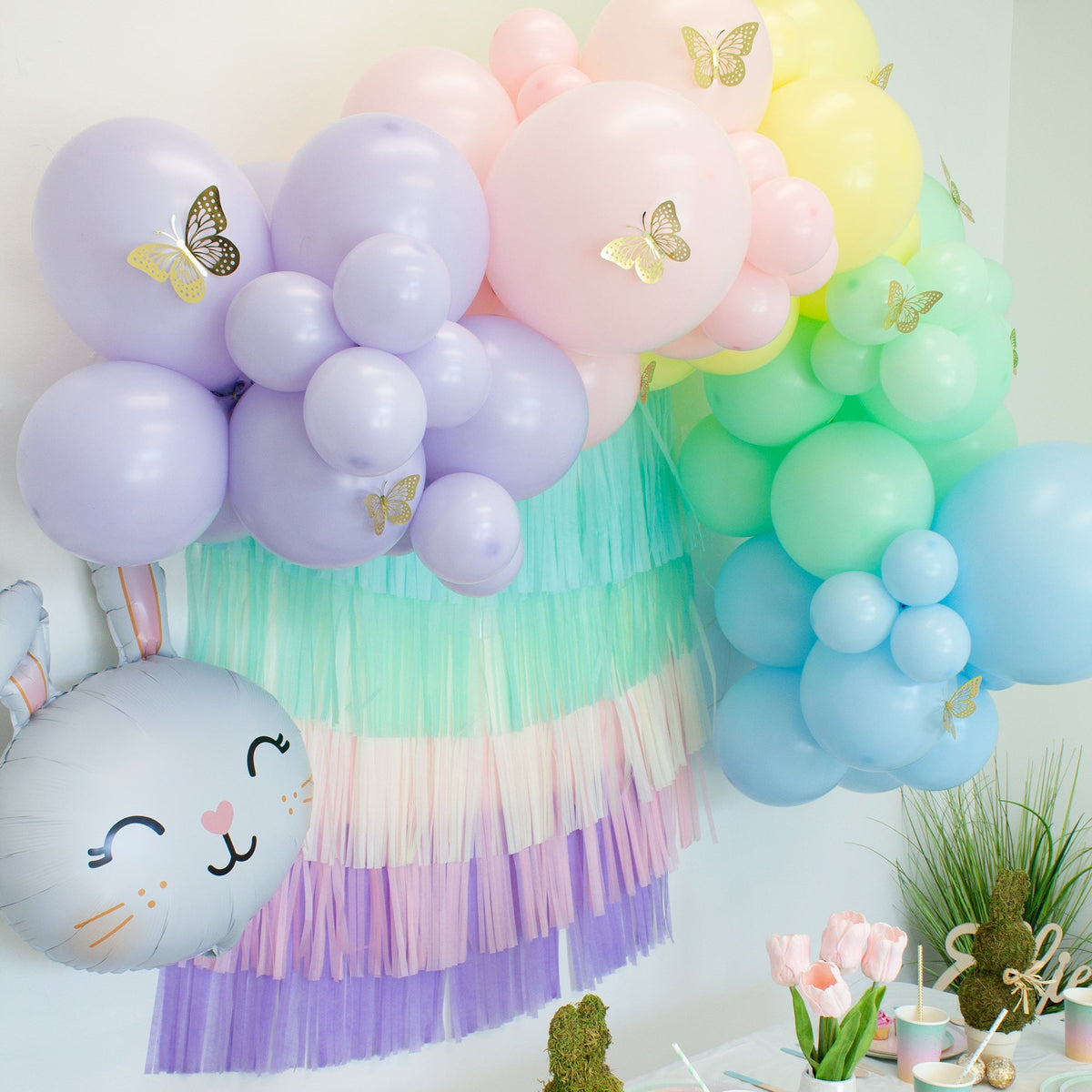 Soft Pastel Rainbow Balloon Garland Kit