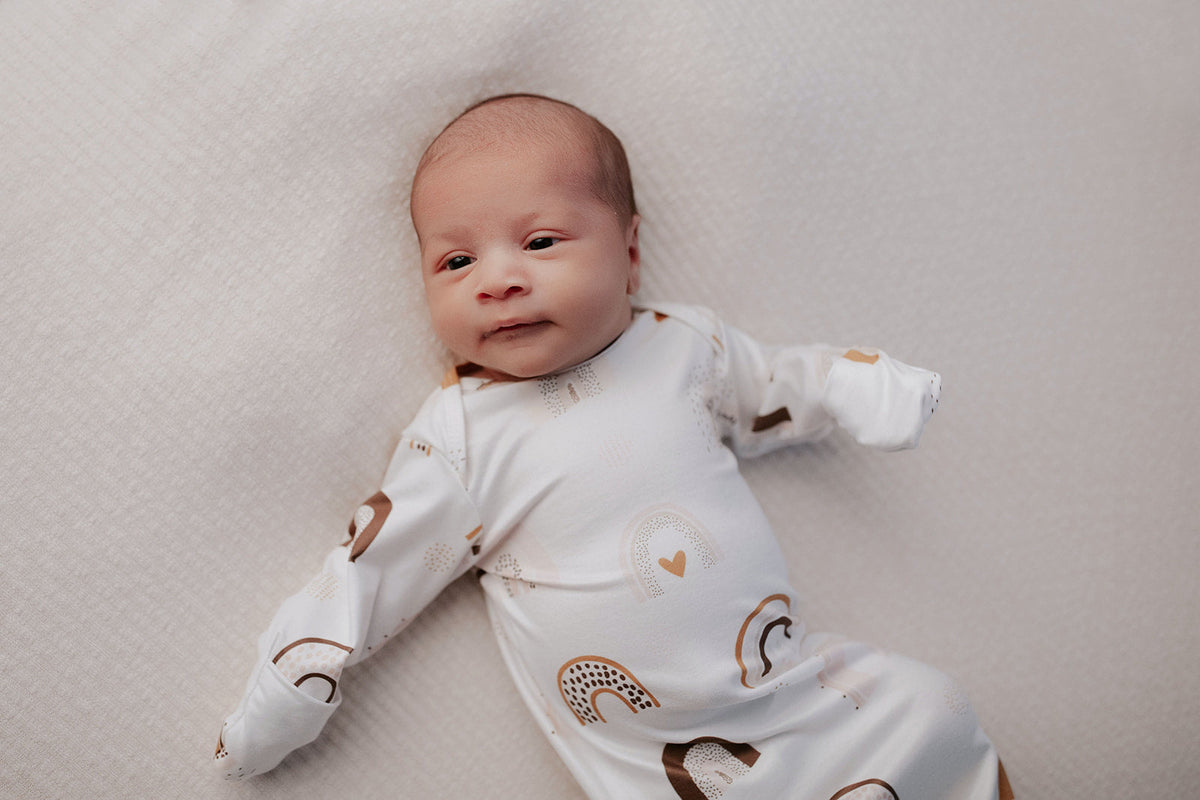 Rainbow Newborn Knotted Baby Gown