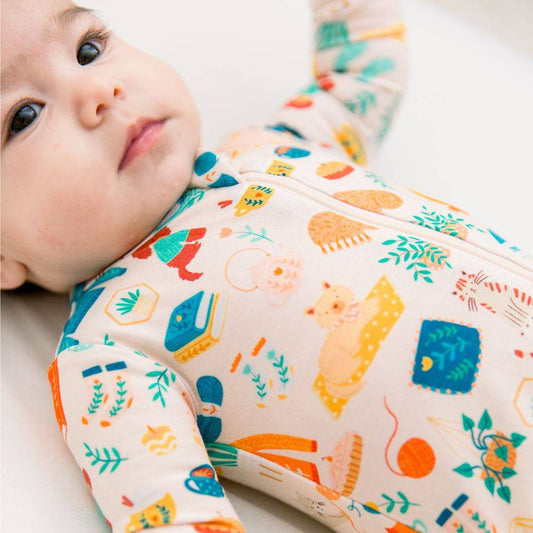 The Second-Skin Footie | Cozy Cats & Dogs | Danish Hygge-Inspired Print