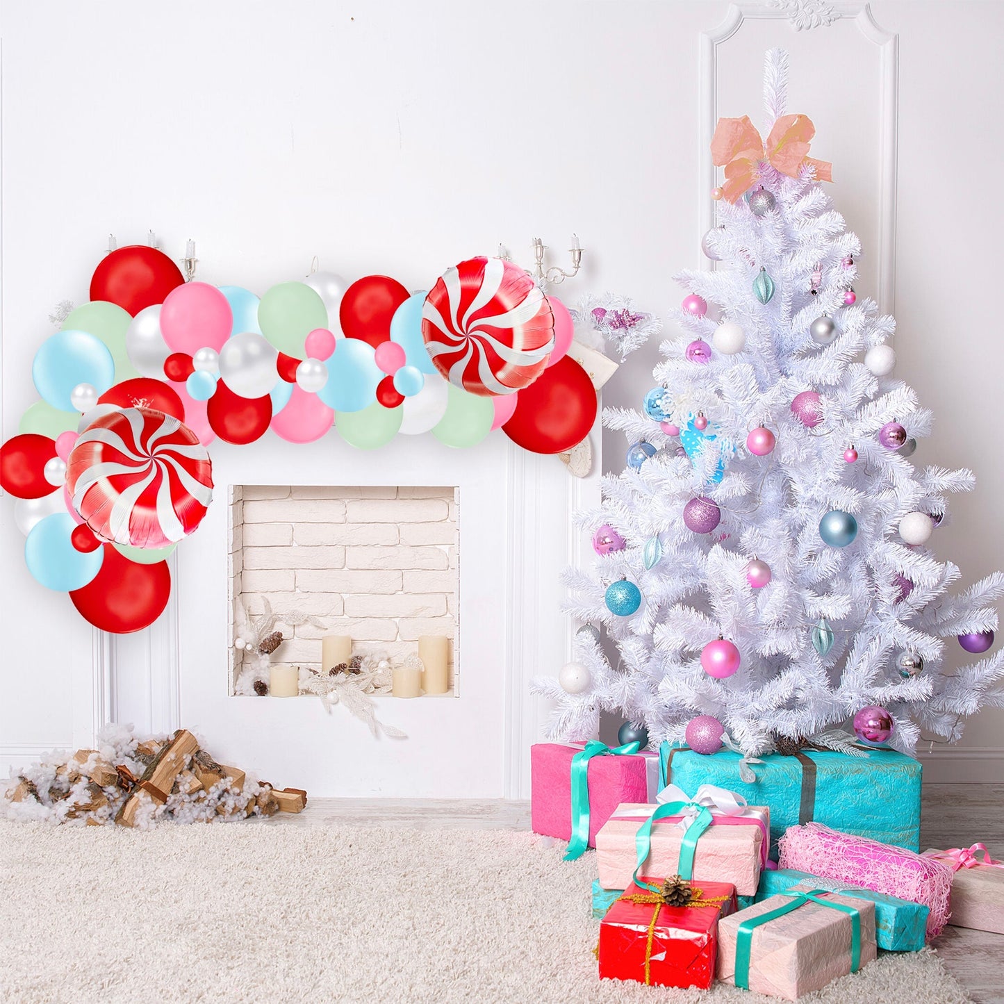 Peppermint Christmas Balloon