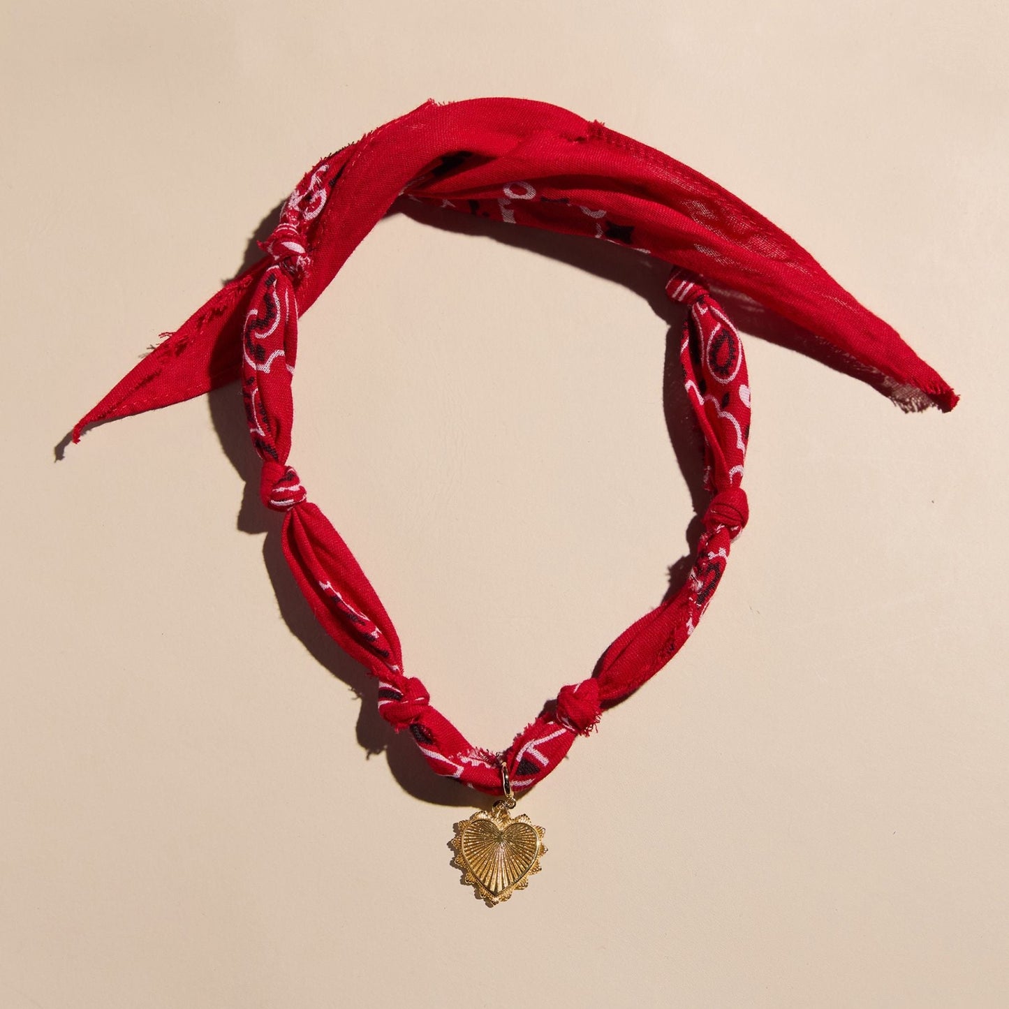 Red Bandana Charm Necklace