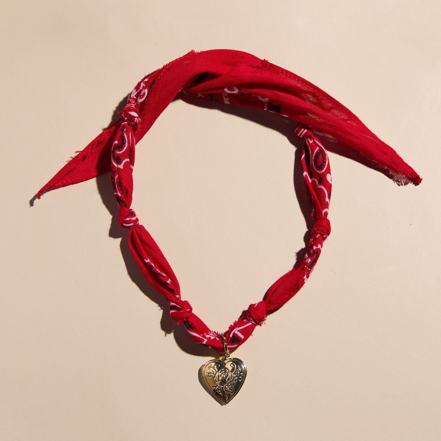 Red Bandana Charm Necklace