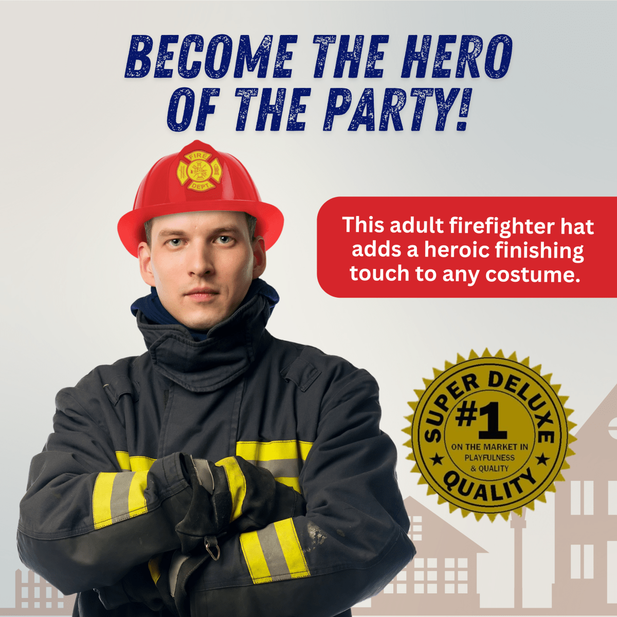 Red Firefighter Helmet - Adults