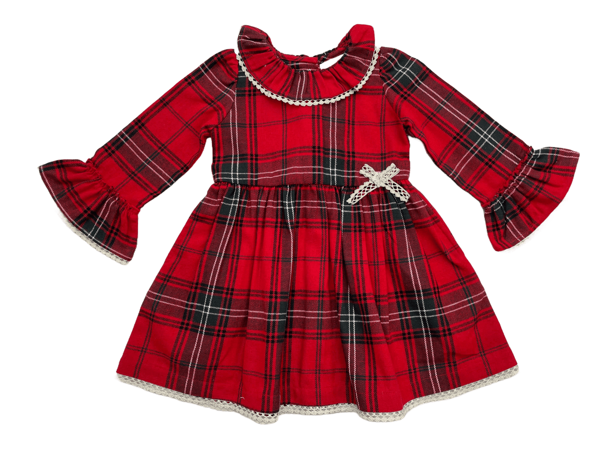 Red Plaid Girl's Christmas Dress