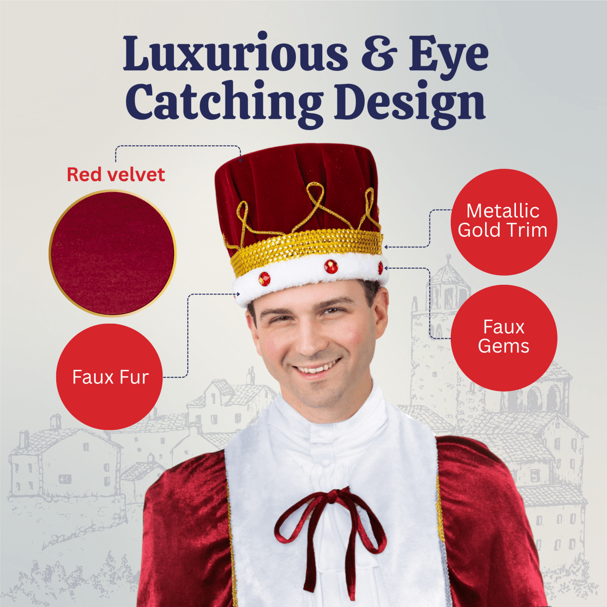Red Velvet King Crown