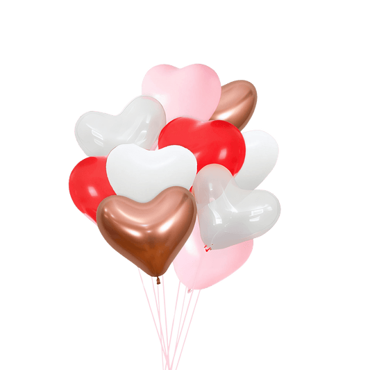Heart Balloon Bouquet – 10ct | Valentine’s, Anniversary, Bachelorette