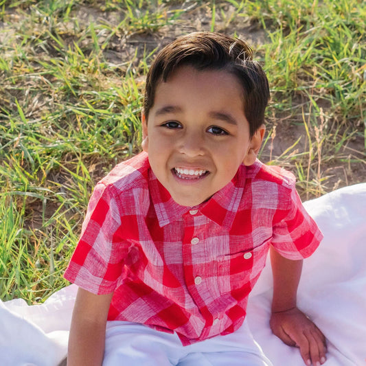 Linen Short Sleeve Button Down Shirt - Baby