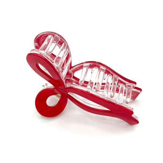 Red Bow Claw Clip