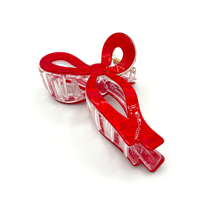 Red Bow Claw Clip