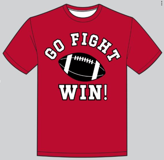 Go, Fight, Win Red And Black Modal Shirt