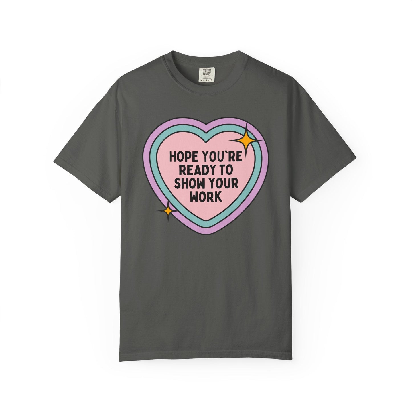 Retro Math Teacher Tee Shirt: Show Your Work