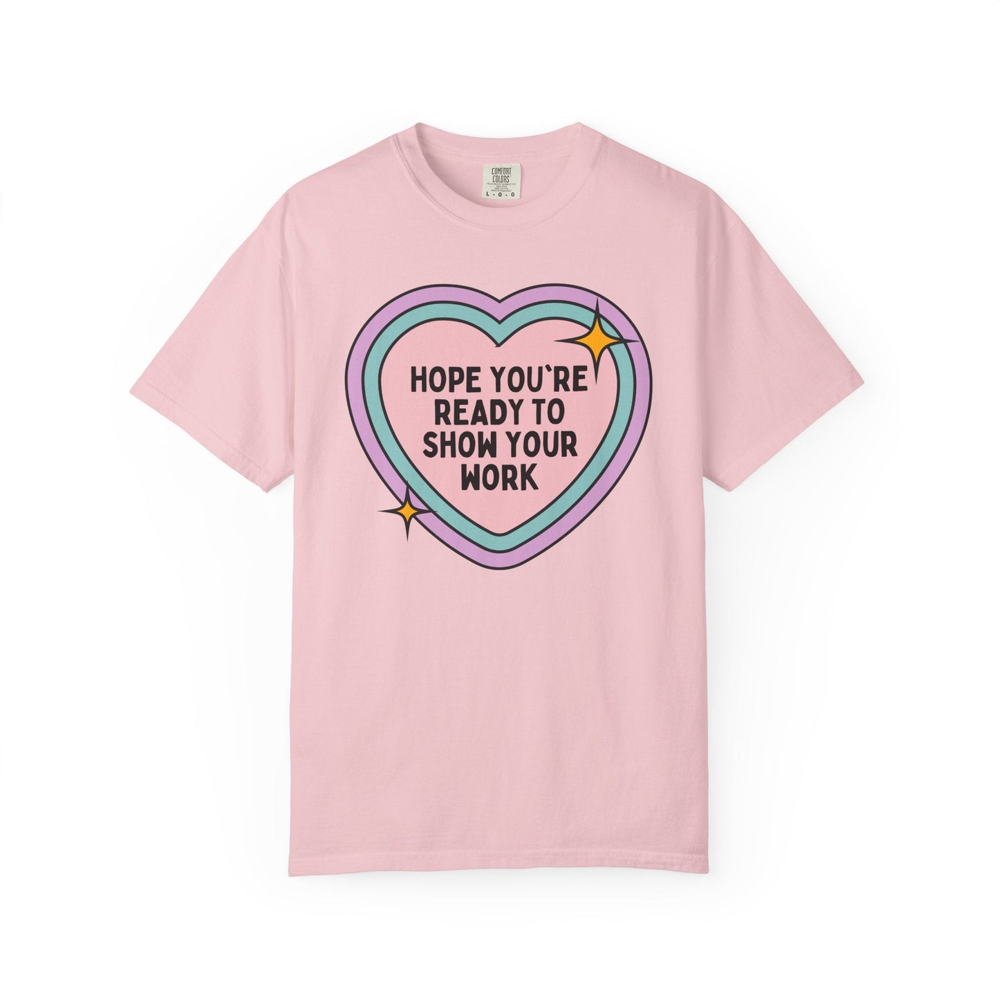 Retro Math Teacher Tee Shirt: Show Your Work