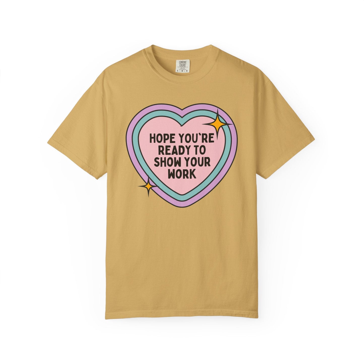 Retro Math Teacher Tee Shirt: Show Your Work