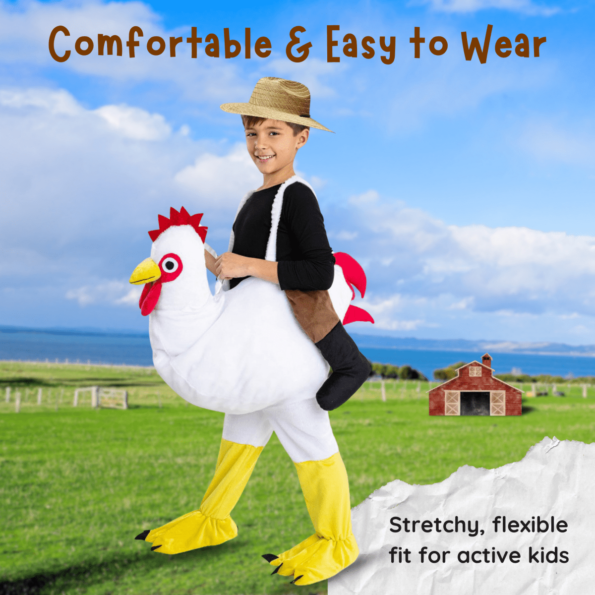 Ride-A-Chicken Costume - Kids
