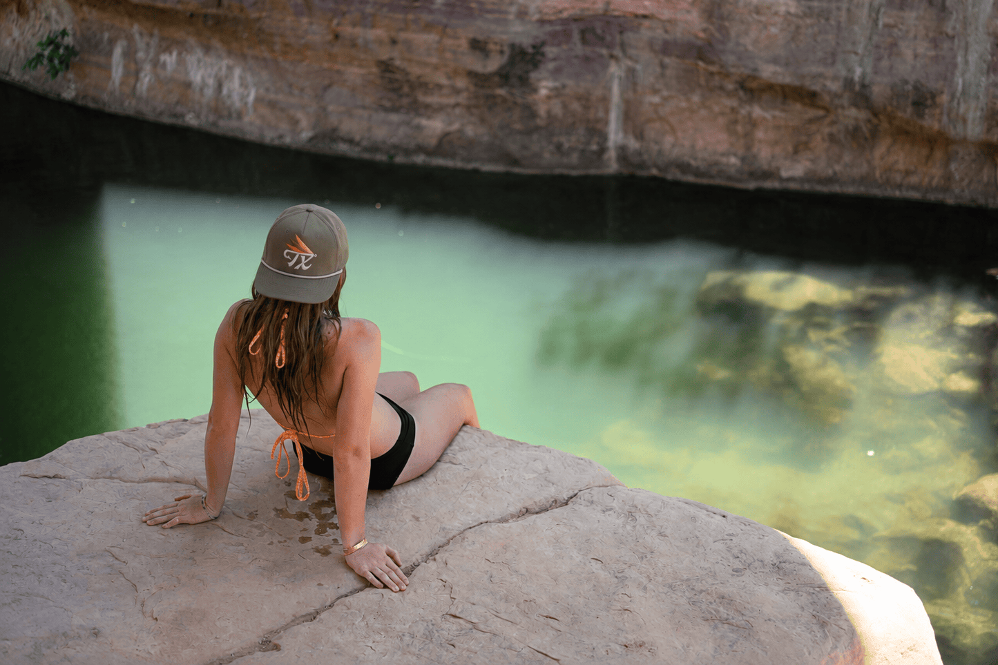 Texas Fly Snapback Hat | Olive